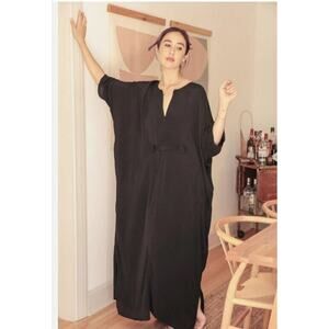 ODDBIRD Co Sz M/L Ruya Tunic Dress Black Viscose Midi